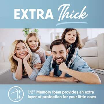 MICRODRY Memory Foam Area Rug - Soft and Anti-Skid