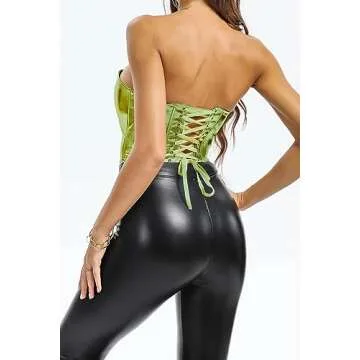 Stunning ABMOIU Leather Corset Top for Women