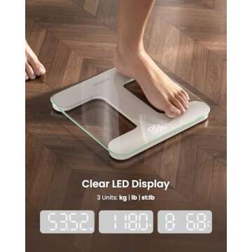 RENPHO Scale for Body Weight - Accurate Bathroom Scale with LED Display
