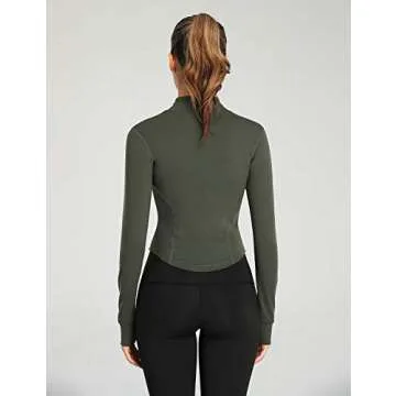 Lightweight Full Zip Up Athletic Jacket for Women