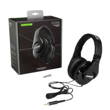 Shure SRH240A Headphones for Home Recording & Listening