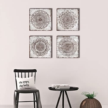 Vintage Flower Pattern Canvas Wall Art for Home Decoration