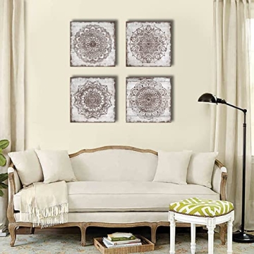 Vintage Flower Pattern Canvas Wall Art for Home Decoration