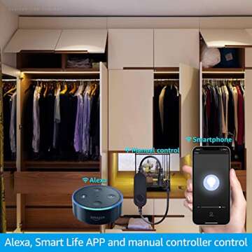 TORCHSTAR Voice Control Smart LED Safe Lighting Kit - Dimmable, Linkable, and Alexa Compatible