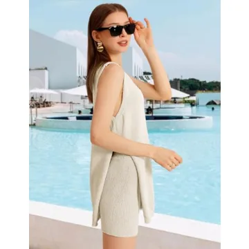 Yimoon Women’s Stylish Summer Sweater Set for Beach Fun