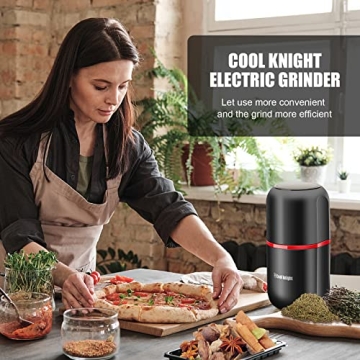 COOL KNIGHT Electric Herb Grinder for Quick Grinding