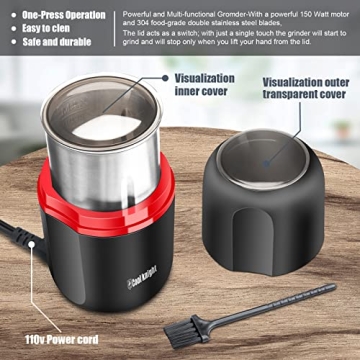 COOL KNIGHT Electric Herb Grinder for Quick Grinding