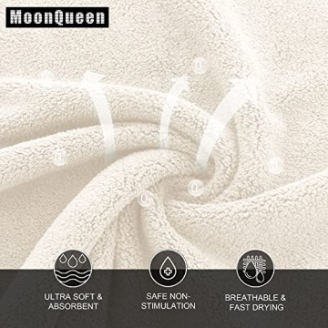 Luxurious MOONQUEEN 24-Pack Soft Washcloths for Home