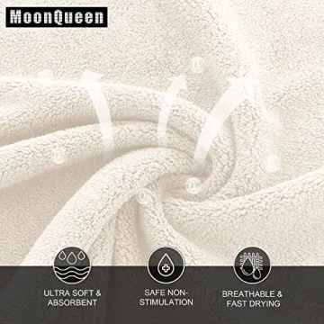 Luxurious MOONQUEEN 24-Pack Soft Washcloths for Home