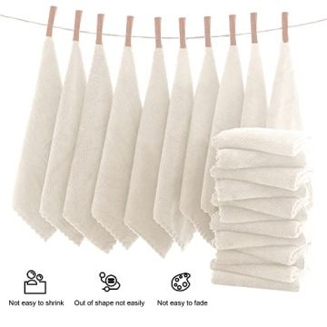 Luxurious MOONQUEEN 24-Pack Soft Washcloths for Home