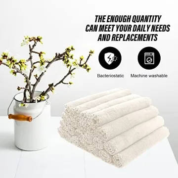 Luxurious MOONQUEEN 24-Pack Soft Washcloths for Home