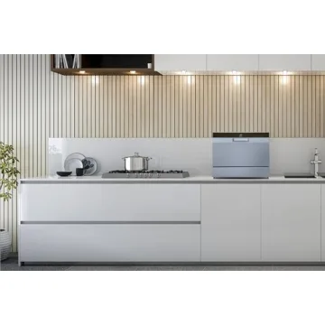 SPT SD-2224DS ENERGY STAR Compact Countertop Dishwasher with Delay Start - Portable Dishwasher with Stainless Steel Interior and 6 Place Settings Rack Silverware Basket, Silver