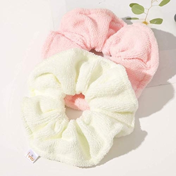 Ivyu Microfiber Hair Drying Scrunchies Fast Absorb Anti-Frizz