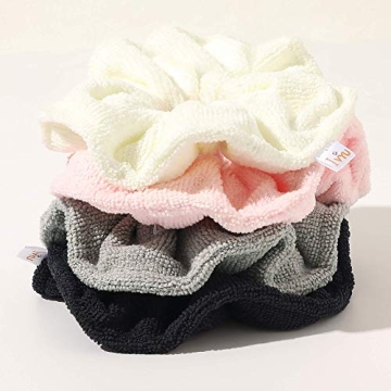 Ivyu Microfiber Hair Drying Scrunchies Fast Absorb Anti-Frizz