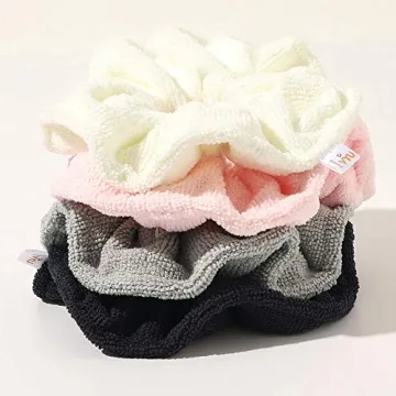 Ivyu Microfiber Hair Drying Scrunchies Fast Absorb Anti-Frizz