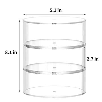 Carmanon 3 Layers Belt Organizer for Closet, Acrylic Belt Storage Organizer Clear Belt Holder, Men Belt Case and Display for Belt Watch Jewelry Bracelets Ring Cosmetic