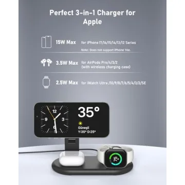 3 in 1 Charging Station for Apple Devices - Fast & Compact