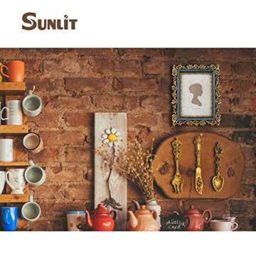 Sunlit Vintage Picture Frame 5x7 Inch, Luxury Antique Photo Frames with Glass Front, Photo Display, Tabletop Wall Hanging, Gift Ideas, Gold and Blue