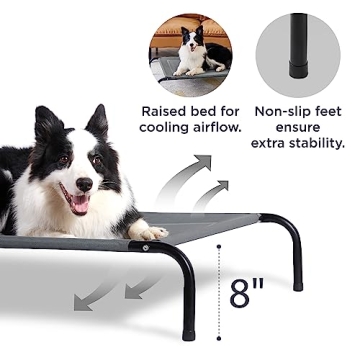 Bedsure Elevated Cooling Cots for Large Dogs – Comfortable & Durable