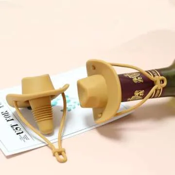 HALEMUVI Funny Silicone Wine Stopper for Fresh Wine
