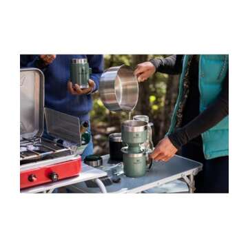 Stanley Perfect Brew Pour Over Set | 12 oz Camp Mug with Lid Included | Drip Coffee Maker with Reusable Filter | Insulated Stainless Steel | BPA-Free | Cream Gloss