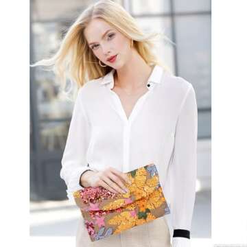 Stylish QTKJ Sequin Embroidered Straw Clutch for Women