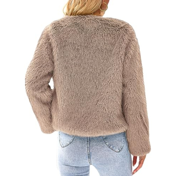 PRETTYGARDEN Women's Eco-Friendly Shaggy Fall Jacket