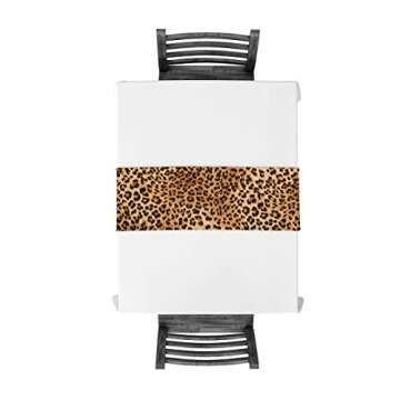 Leopard Print Table Runner-Cotton linen-Long 72 inche Cheetah Print Dresser Scarves,Animal Tablerunner for Kitchen Coffee/Dining/Sofa/End Table Bedroom Home Living Room,Scarf Decor for Holiday Dinner