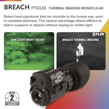 FLIR Breach PTQ136 Multi-Purpose Thermal Imaging Monocular, Black