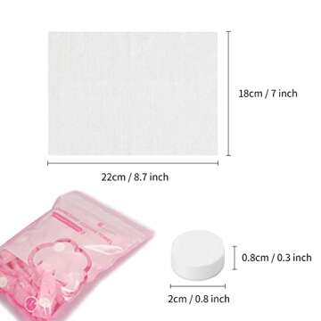Colorlife Compressed Towels 100 PCS Disposable Portable Face Towel Mini Tablets Cotton Coin Tissue f...