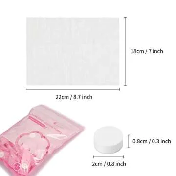 Colorlife Compressed Towels 100 PCS Disposable Portable Face Towel Mini Tablets Cotton Coin Tissue f...