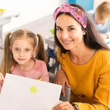 NVENF Headband, Rhinestone Beaded Crystal Pearl Knotted Headband, FRI-YAY Embellished Top Knot Headband, Back To School Teacher Accessories, Teacher Appreciation Gifts for Women