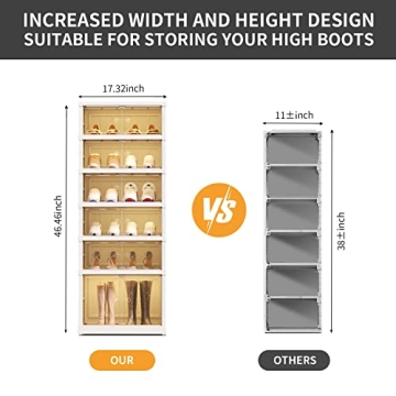 CIMLORD Foldable Shoe Rack 12 Pairs Easy Assembly Stackable