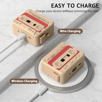 KOREDA Cute Cassette Tape Case for AirPods Pro 1/2