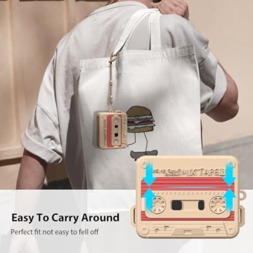 KOREDA Cute Cassette Tape Case for AirPods Pro 1/2