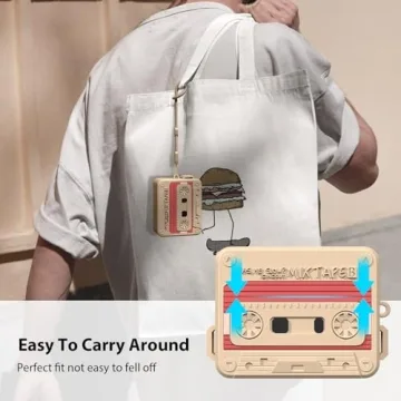 KOREDA Cute Cassette Tape Case for AirPods Pro 1/2