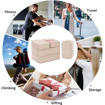 Lightweight Durable Breathable Travel Packing Cubes 6-Pack