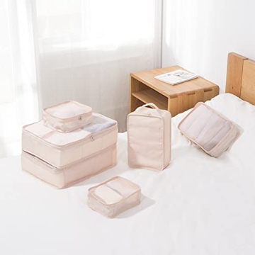 Lightweight Durable Breathable Travel Packing Cubes 6-Pack