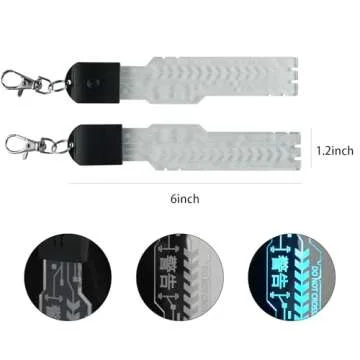 LED cyberpunk pendant, USB rechargeable with multiple lighting modes, futuristic cyberpunk accessories for led cyber mask (Style-C)