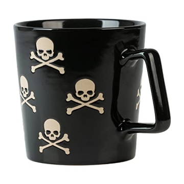 10 Strawberry Street Skull and Crossbones Mugs Set of 4