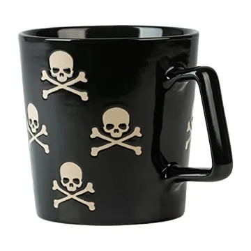 10 Strawberry Street Skull and Crossbones Mugs Set of 4