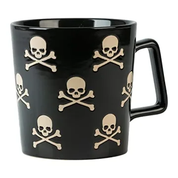 10 Strawberry Street Skull and Crossbones Mugs Set of 4