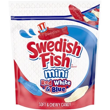 SWEDISH FISH Mini Red White Blue Candy 1.8 lb Bulk