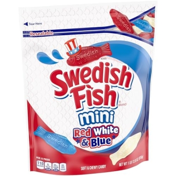 SWEDISH FISH Mini Red White Blue Candy 1.8 lb Bulk
