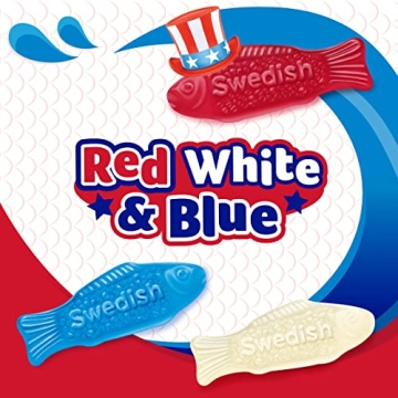 SWEDISH FISH Mini Red White Blue Candy 1.8 lb Bulk