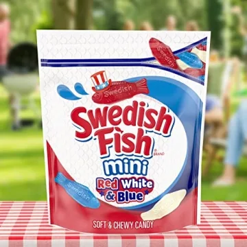 SWEDISH FISH Mini Red White Blue Candy 1.8 lb Bulk