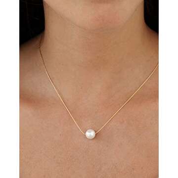 Groom to Bride Gift with Meaningful Message and Jewelry, Ready To Gift Necklace with Poem for Wedding Day (14K Gold Pearl Necklace)