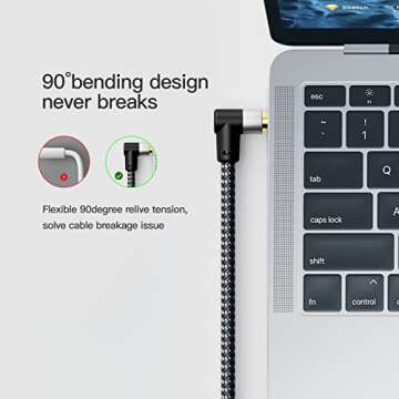 Nanxudyj 3.5mm Audio Cable 6ft/1.8M, Stereo Aux 3.5mm to 3.5mm Cable 90 Degree Long Aux Cable Aux 3....