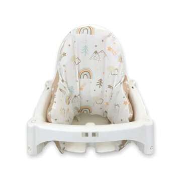 High Chair Cover for IKEA Antilop High Chair,Cotton Cover for Inflatable Cushion, Cushion Cover for ...