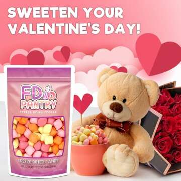 Valentine's Day Candy - Freeze Dried Fruit Bursts - Mini Original Hard Candy Mix 5oz Treat Snack Gif...